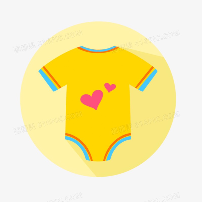 扁平彩色婴儿衣服图标素材