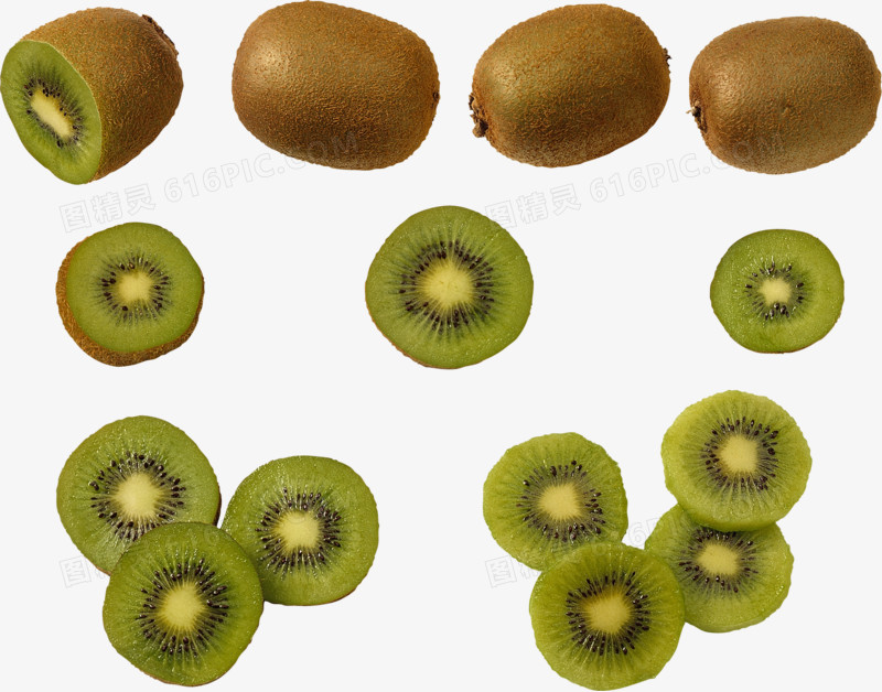 手绘3d水果素材食物图案 猕猴桃