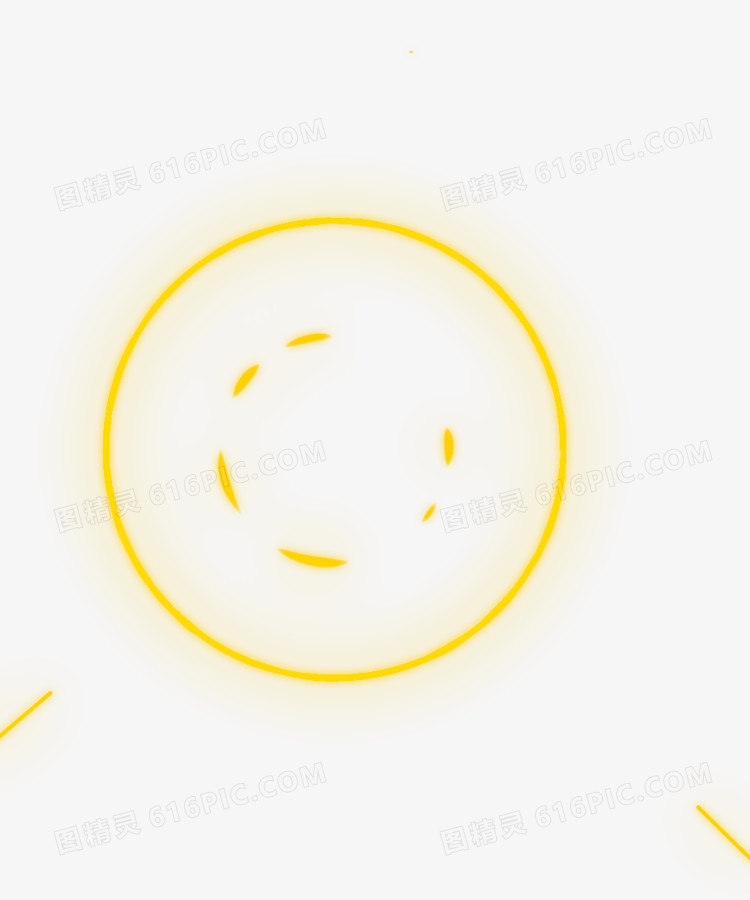 黄色发光圆环装饰