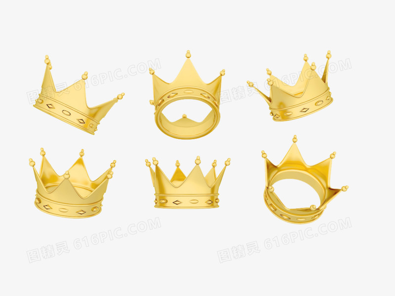 6个皇冠png素材