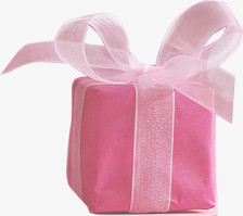 粉色丝绸丝带礼盒