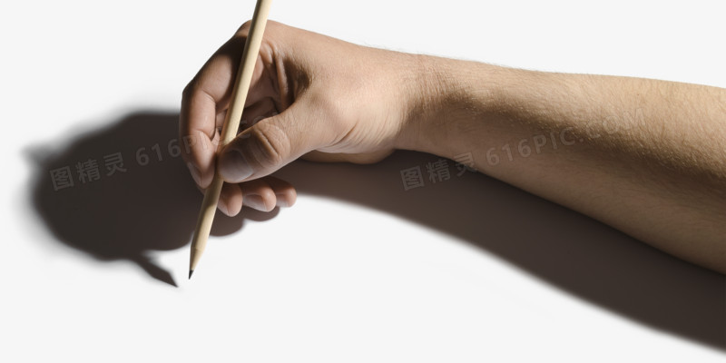 手臂铅笔书写绘图手势
