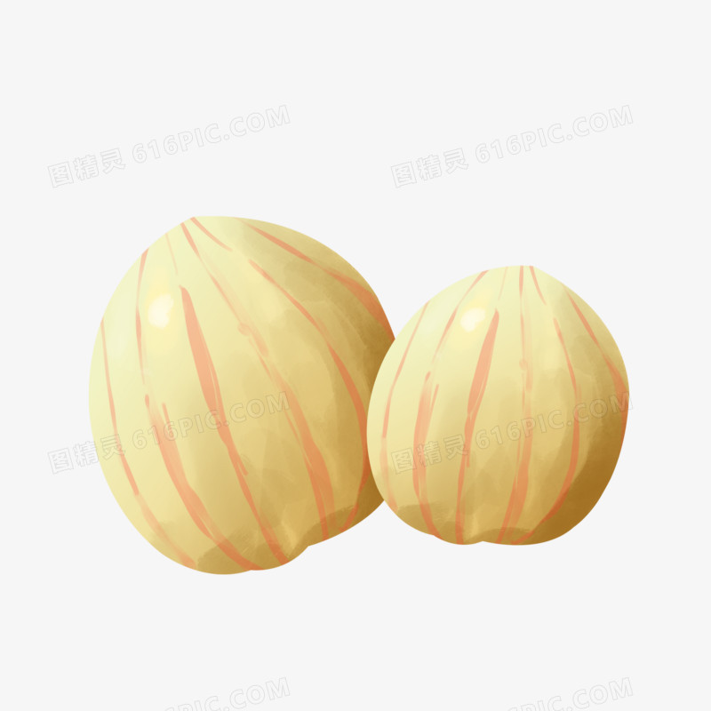 手绘卡通人参果素材