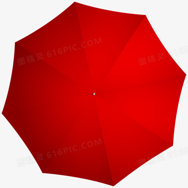 俯瞰红色雨伞