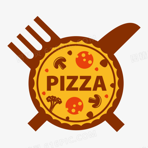披萨集合LOGO标志矢量图