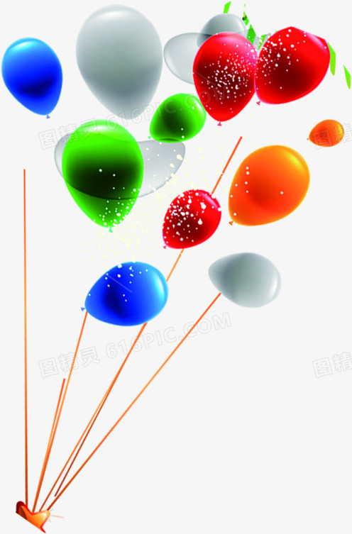 彩色气球装饰星光