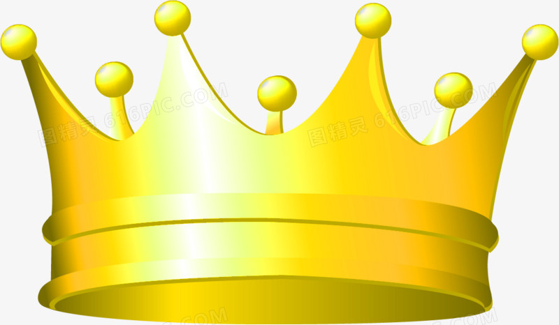 金色卡通皇冠王冠装饰图案