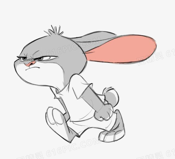 生气的小兔子
