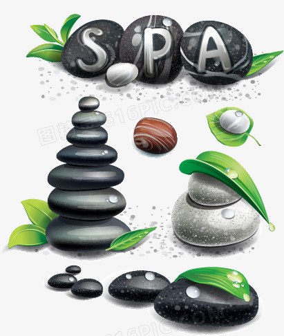 spa鹅卵石,精美,spa,