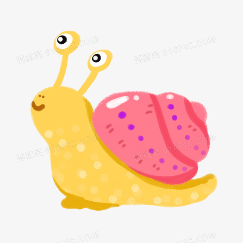 卡通小动物蜗牛元素