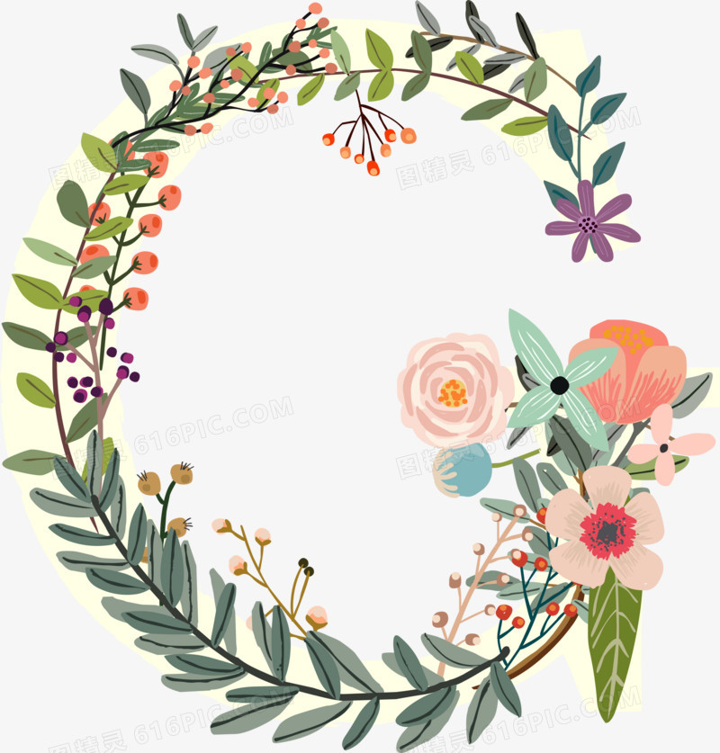 花朵字母G