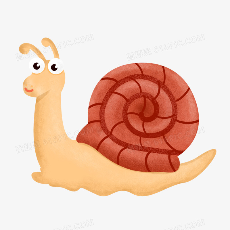 卡通蜗牛动物植物免抠元素