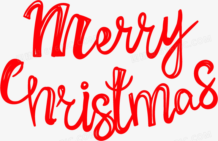 矢量圣诞快乐英文字母字体设计