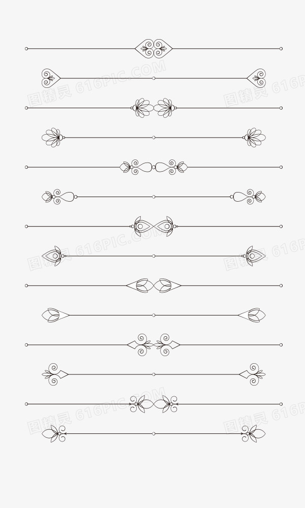 古风简约花边花纹分割线