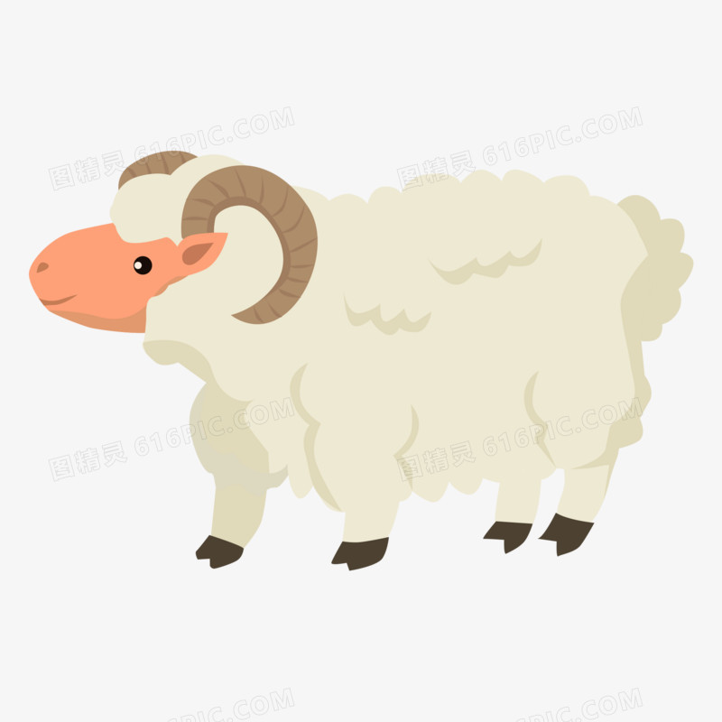卡通动物可爱动物绵羊免抠元素