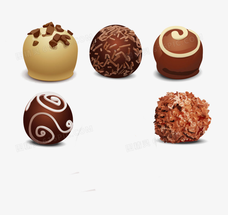 巧克力素材 精美甜点巧克力球