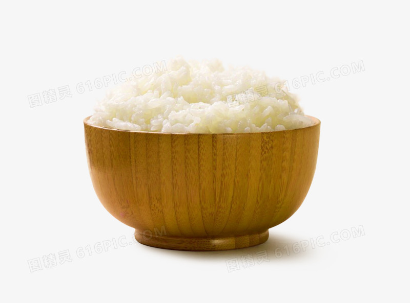 木碗中的白米饭免抠PNG图片