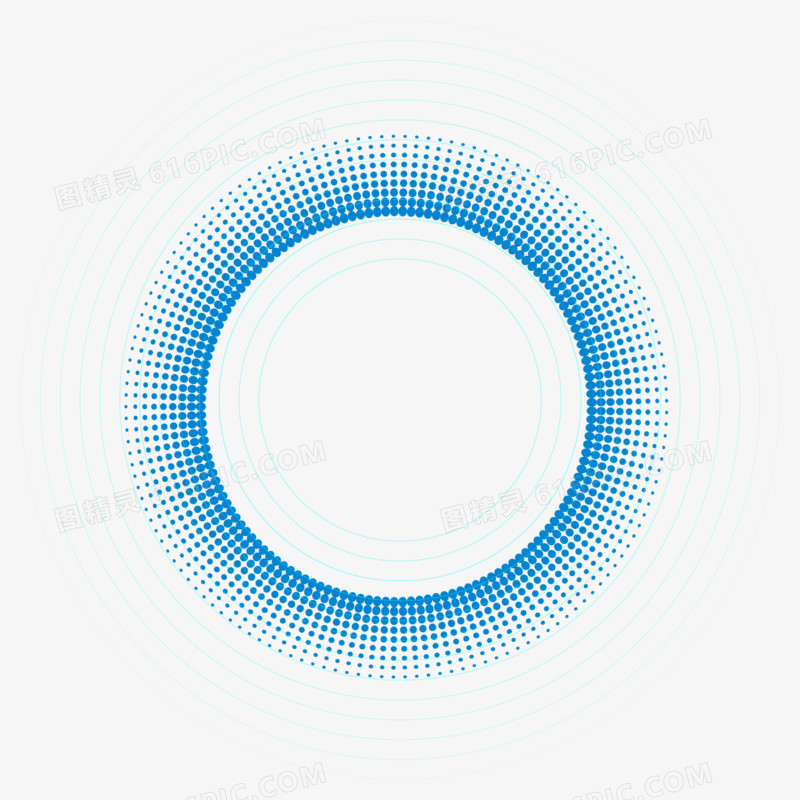 圆形纹理蓝色渐变png图片
