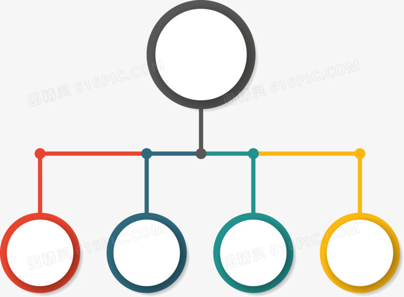 矢量流程关联图PNG图片