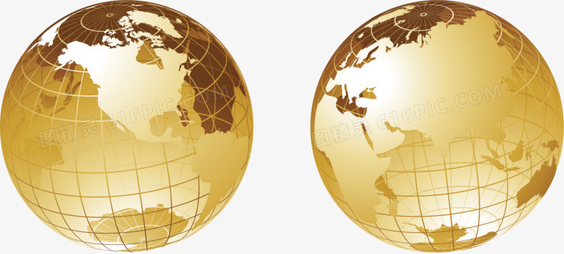 金色地球模型