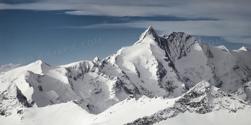 蓝天白云雪山壁纸