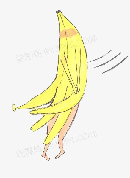 唯美 小清新 手绘 香蕉