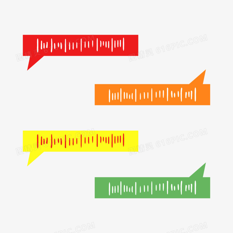彩色简约语音对话框装饰元素