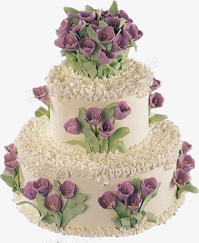 生日蛋糕紫色花朵