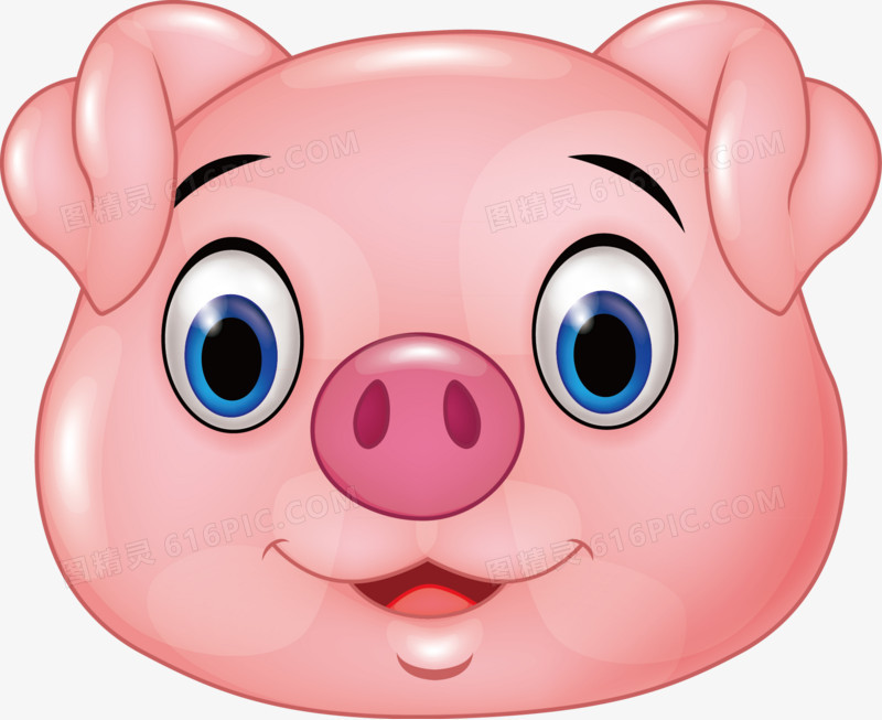粉色猪头