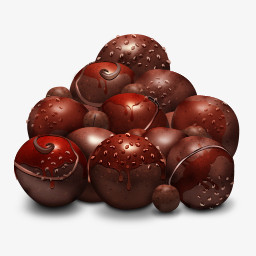 球形巧克力蛋糕PNG图标