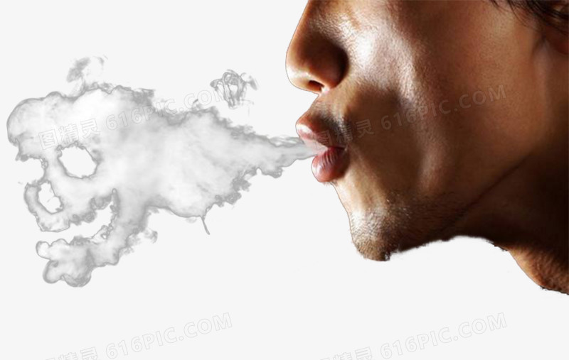 禁止吸烟吐烟雾的外国人烟是恶魔