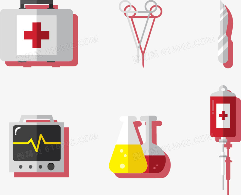 矢量医疗包急救标志