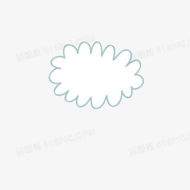 卡通白云