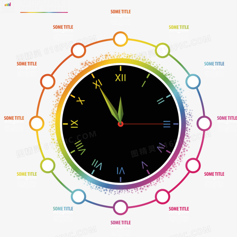 矢量圆环时钟信息