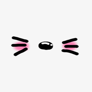 卡通猫咪黑色鼻子图标