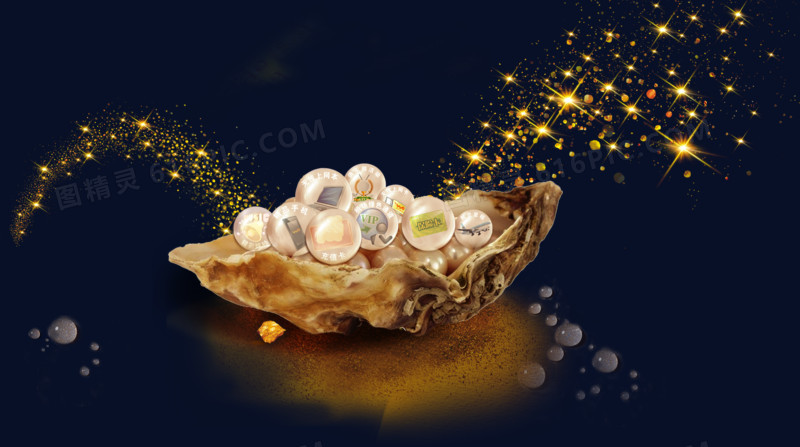 珍珠贝壳装饰图案