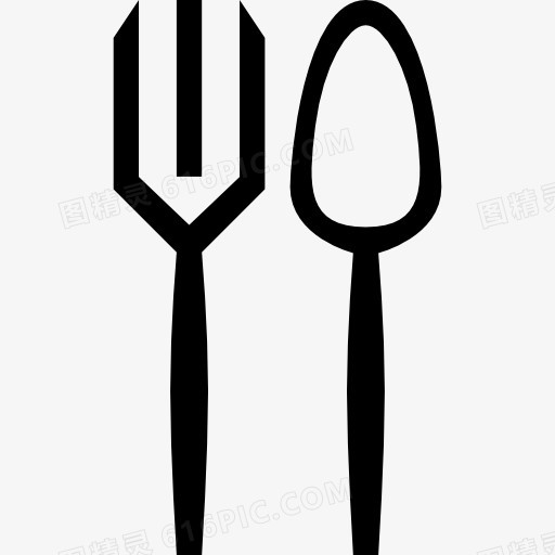餐厅的刀叉标志图标
