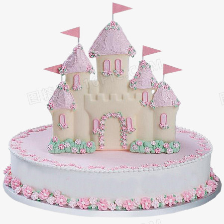 城堡粉红蛋糕