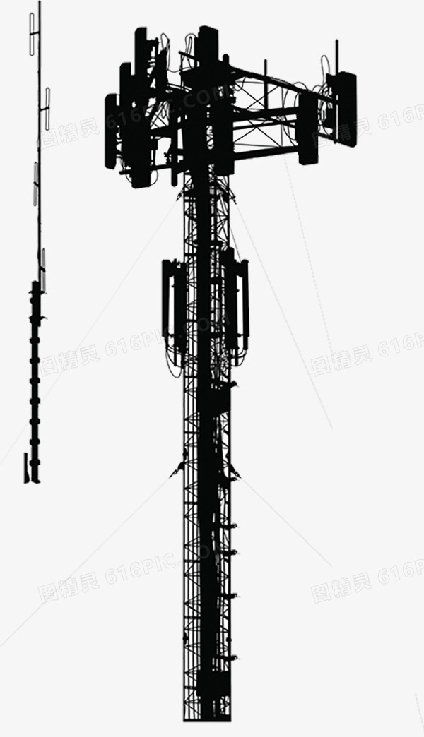 城市电信基站拍摄图片