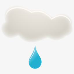 天气预报小雨下雨卡通