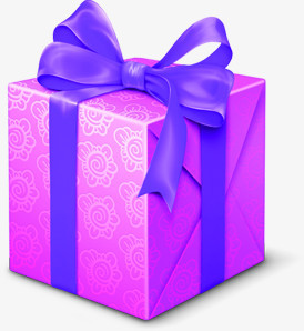 紫色礼盒缤纷圣诞节促销海报