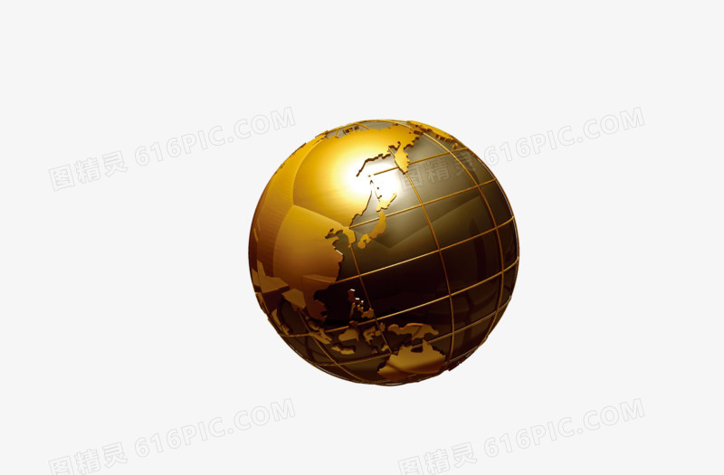 金色地球形状