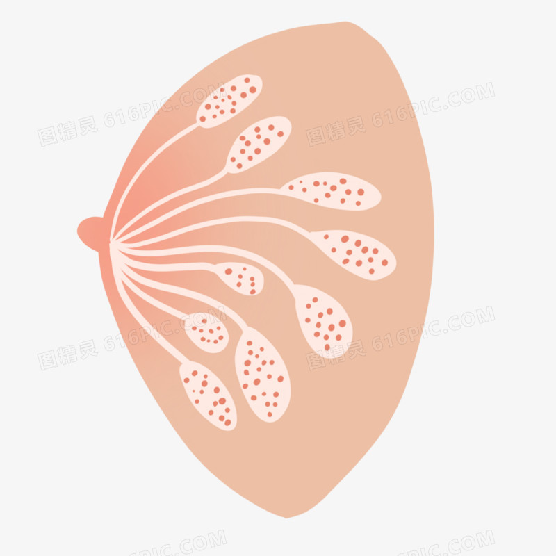 卡通手绘乳腺肿瘤元素