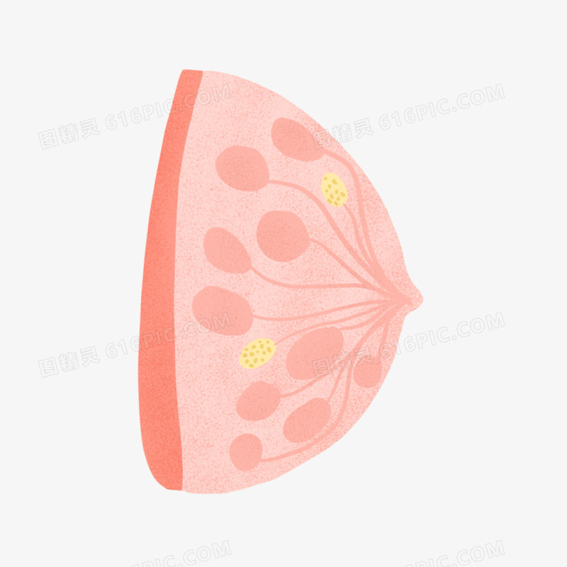 卡通手绘乳腺癌元素