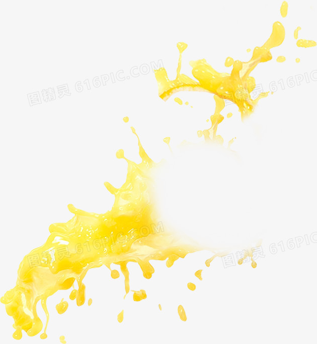 黄色卡通水滴液体