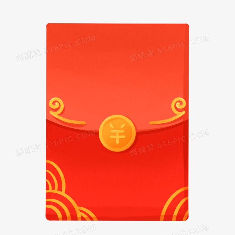 手绘精致红包元素