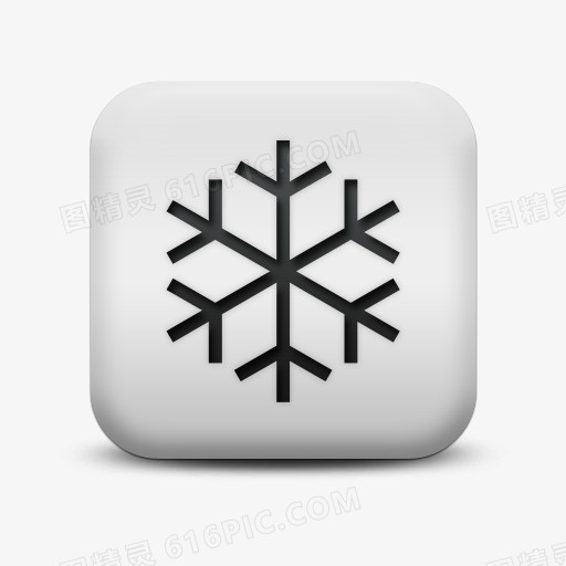 磨砂白广场图标自然奇迹雪花自然