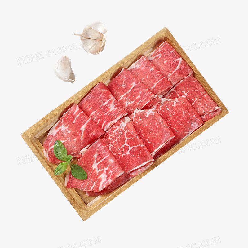 清晰肉类蔬菜食品组合