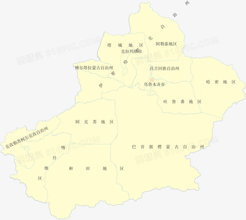 新疆矢量地图