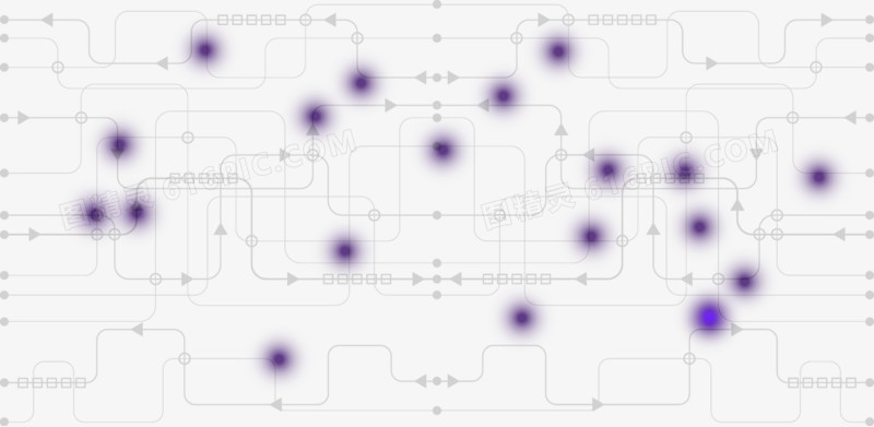 紫色点科技线条网络